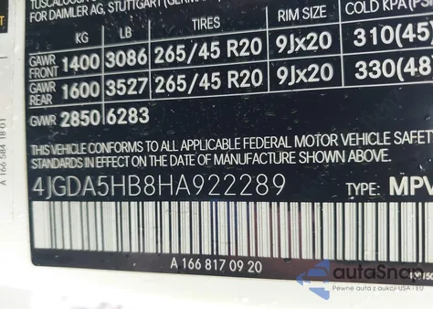 2017 Mercedes-Benz Gle 350 4Matic from USA, damaged, VIN 4JGDA5HB8HA922289